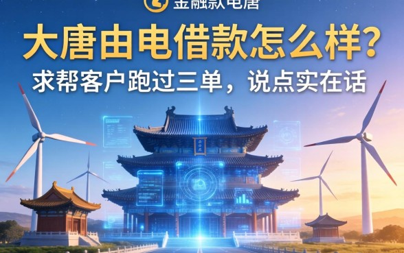 大唐风电借款怎么样?我帮客户跑过三单,说点实在话