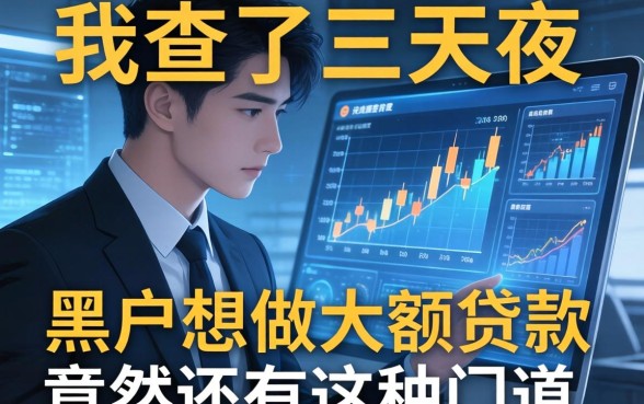 我查了三天三夜，发现黑户想做大额贷款竟然还有这种门道