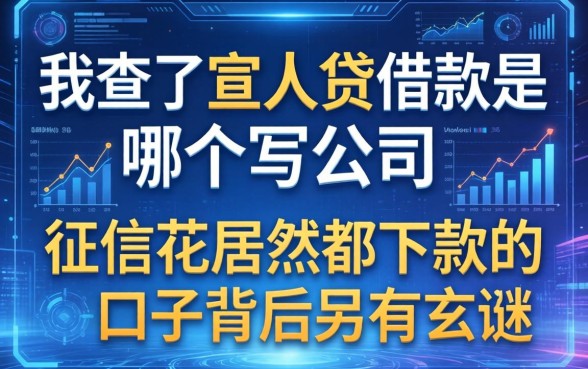 我查了宣人贷借款是哪个公司的,发现征信花居然都下款的口子背后另有玄机