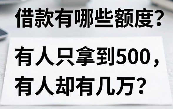 白条借款有哪些额度?有人只拿到500,有人却有几万,差距在这