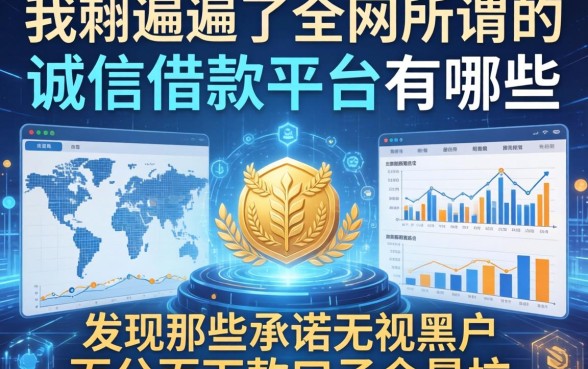 我翻遍了全网所谓的诚信借款平台有哪些,发现那些承诺无视黑户百分百下款口子全是坑