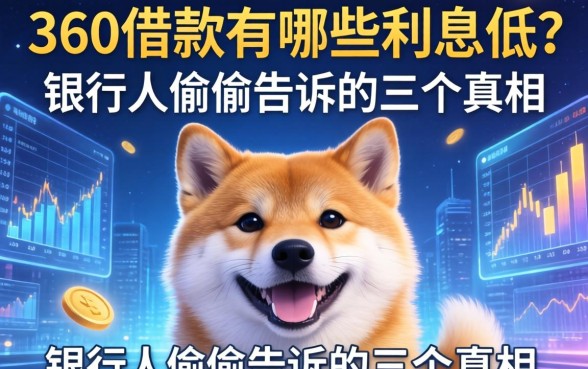 360借款有哪些利息低？银行人偷偷告诉你三个真相