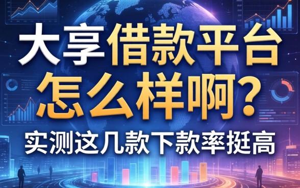 大亨借款平台怎么样啊？实测这几款下款率挺高