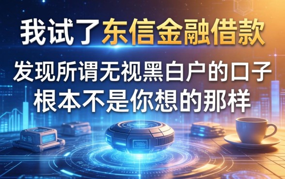 我试了东信金融借款，发现所谓无视黑白户的口子根本不是你想的那样