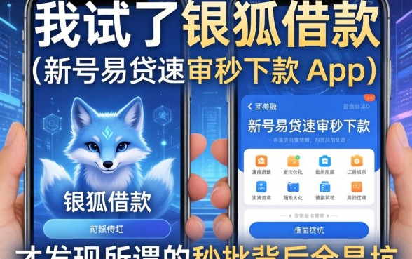 我试了银狐借款和新号易贷速审秒下款app，才发现所谓的秒批背后全是坑