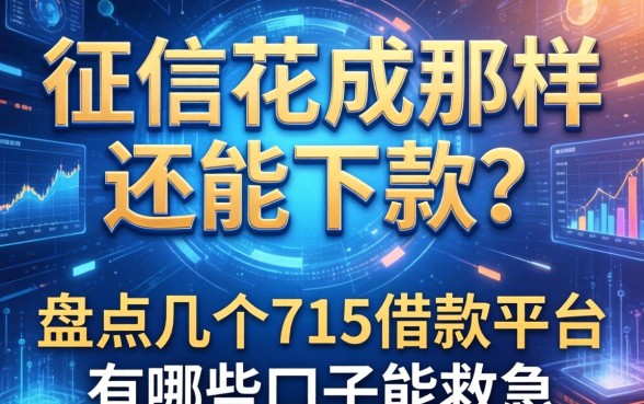 征信花成那样还能下款？盘点几个715借款平台有哪些口子能救急