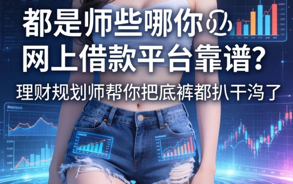 都是哪些网上借款平台靠谱？理财规划师帮你把底裤都扒干净了