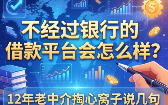 不经过银行的借款平台会怎么样？12年老中介掏心窝子说几句