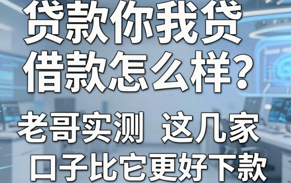 贷款你我贷借款怎么样?老哥实测这几家口子比它更好下款