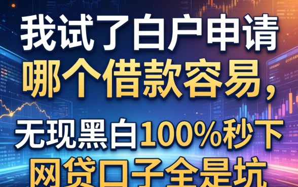 我试了白户申请哪个借款容易,发现无视黑白100%秒下网贷口子全是坑