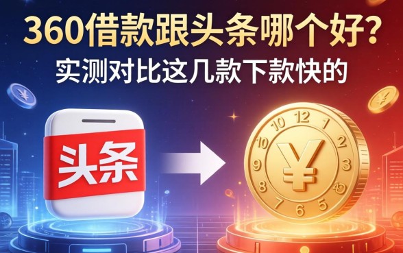 360借款跟头条哪个好？实测对比这几款下款快的