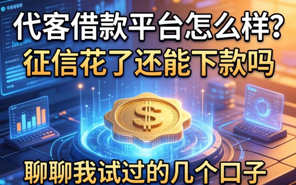 代客借款平台怎么样？征信花了还能下款吗，聊聊我试过的几个口子