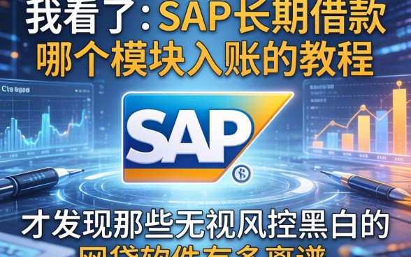 我看了SAP长期借款在哪个模块入账的教程，才发现那些无视风控黑白的网贷软件有多离谱