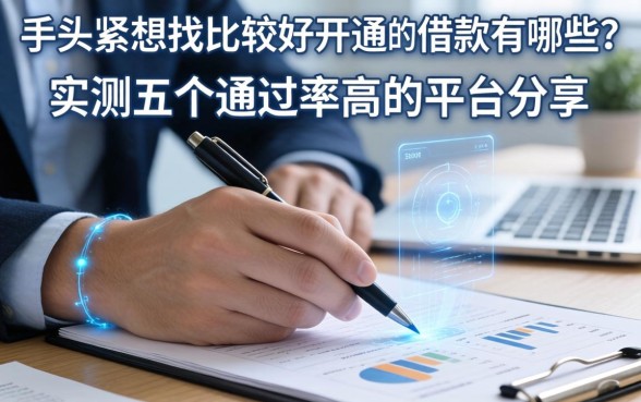手头紧想找比较好开通的借款有哪些?实测五个通过率高的平台分享