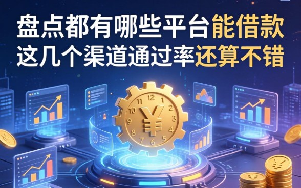 盘点都有哪些平台能借款，这几个渠道通过率还算不错