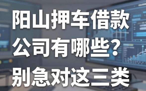 阳山押车借款公司有哪些?别急,选对这三类才不吃亏