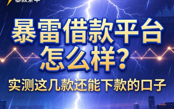暴雷借款平台怎么样？实测这几款还能下款的口子