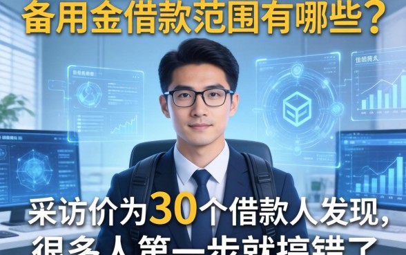 备用金借款范围有哪些？我采访了30个借款人，发现很多人第一步就搞错了