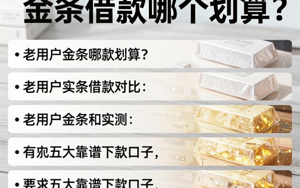 白条和金条借款哪个划算?老用户实测对比五大靠谱下款口子