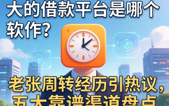 大的借款平台是哪个软件？老张周转经历引热议，五大靠谱渠道盘点