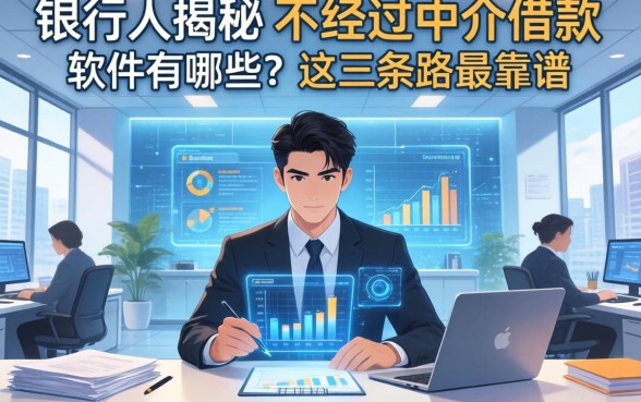 银行内部人揭秘:不经过中介借款软件有哪些?这三条路最靠谱