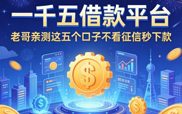 一千五借款平台有哪些？老哥亲测这五个口子不看征信秒下款