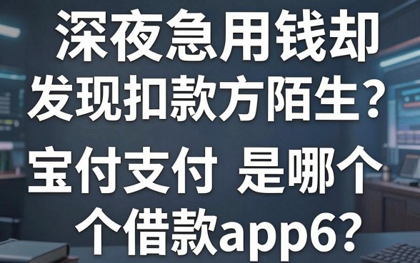 深夜急用钱却发现扣款方陌生?宝付支付是哪个借款app6?揭秘背后真相与靠谱平台推荐