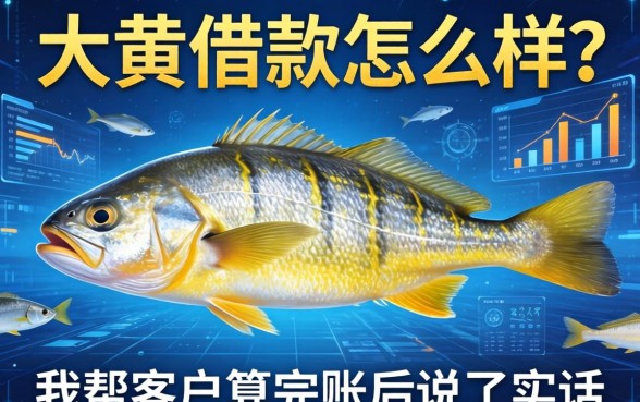 大黄鱼借款怎么样？我帮客户算完账后说了实话