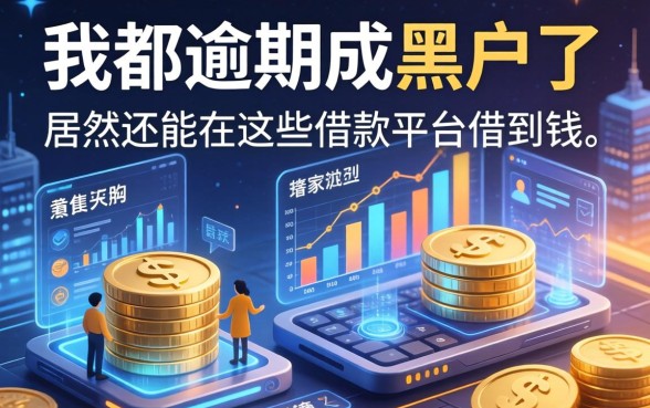 我都逾期成黑户了，居然还能在这些借款平台借到钱