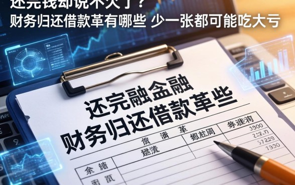 还完钱却说不欠了?财务归还借款单据有哪些,少一张都可能吃大亏