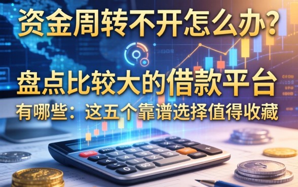 资金周转不开怎么办?盘点比较大的借款平台有哪些,这五个靠谱选择值得收藏