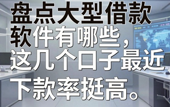 盘点大型借款软件有哪些,这几个口子最近下款率挺高
