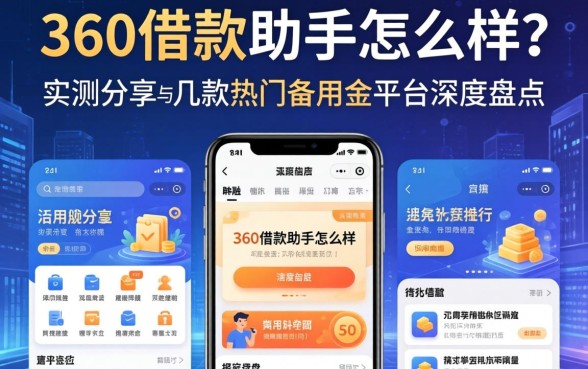 360借款助手怎么样？实测分享与几款热门备用金平台深度盘点