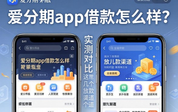 爱分期app借款怎么样?实测对比这几个放款渠道