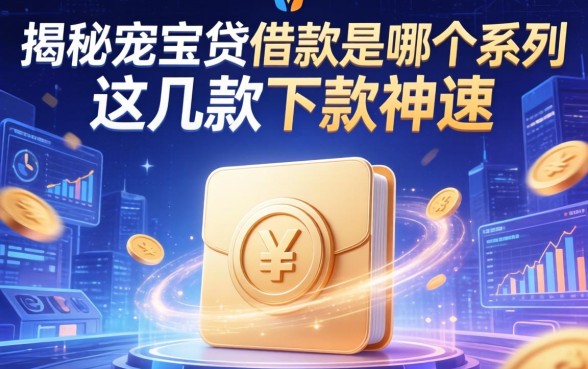 揭秘宠宝贷借款是哪个系列,这几款下款神速