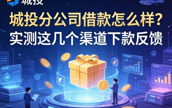 城投分公司借款怎么样？实测这几个渠道下款反馈