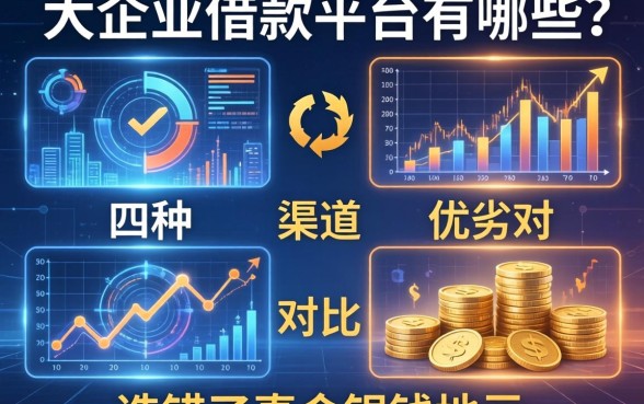 大企业的借款平台有哪些？四种渠道优劣对比，选错了真金白银地亏