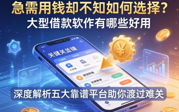 急需用钱却不知如何选择？大型借款软件有哪些好用？深度解析五大靠谱平台助你渡过难关