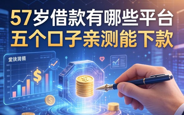 57岁借款有哪些平台，这五个口子亲测能下款