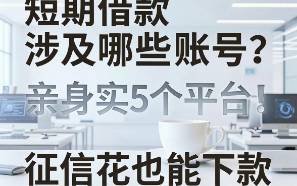 短期借款涉及哪些账号？亲身实测这5个平台，征信花也能下款