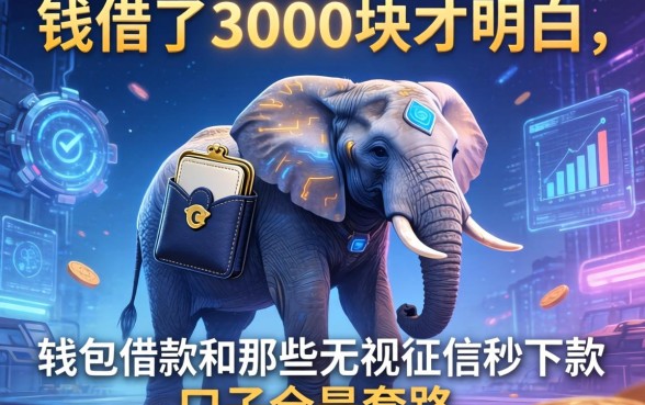 我借了3000块才明白，大象钱包借款和那些无视征信秒下款的口子全是套路