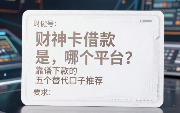 财神卡借款是哪个平台?靠谱下款的五个替代口子推荐