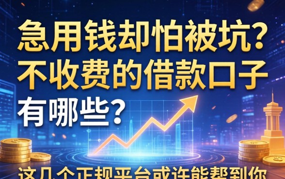 急用钱却怕被坑？不收费的借款口子有哪些？这几个正规平台或许能帮到你
