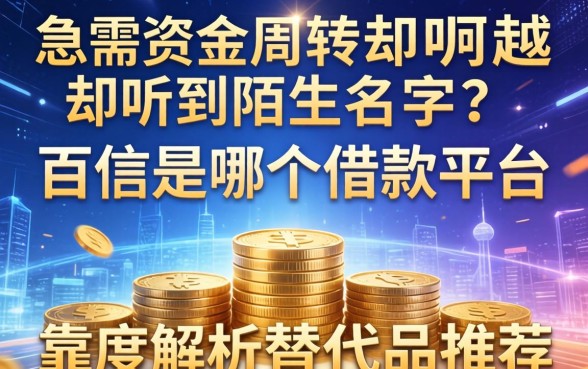 急需资金周转却听到陌生名字？百信是哪个借款平台的？深度解析与靠谱替代品推荐