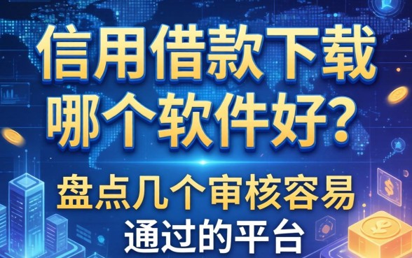 信用借款下载哪个软件好？盘点几个审核容易通过的平台