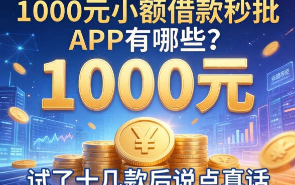 1000元小额借款秒批app有哪些？我试了十几款后说点真话