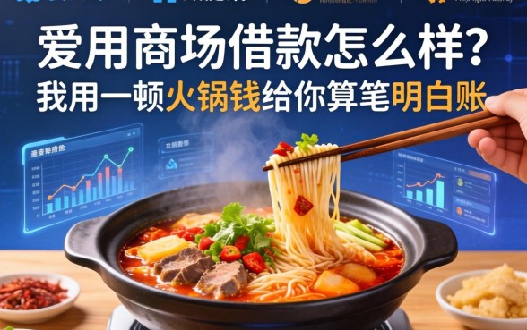 爱用商场借款怎么样？我用一顿火锅钱给你算笔明白账