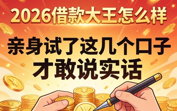 2026借款大王怎么样，亲身试了这几个口子才敢说实话