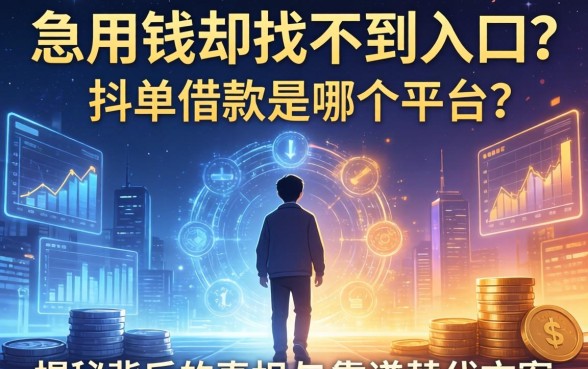 急用钱却找不到入口？抖单借款是哪个平台？揭秘背后的真相与靠谱替代方案