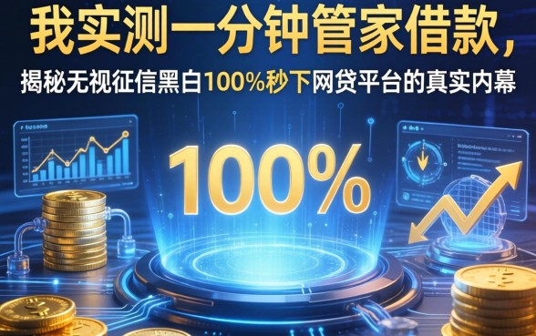 我实测一分钟管家借款，揭秘无视征信黑白100%秒下网贷平台的真实内幕